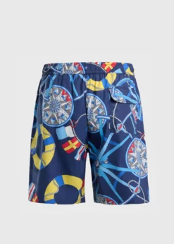 Nautical Print Swim Trunk