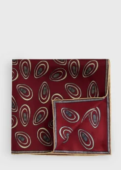 Printed Silk Deco Pocket Square