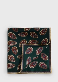 Printed Silk Deco Pocket Square
