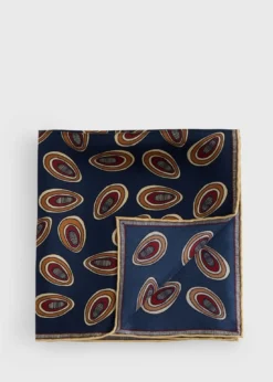Printed Silk Deco Pocket Square