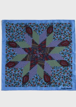 Printed Silk Floral Paisley Pocket Square