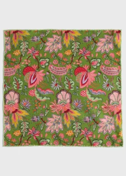 Printed Silk Floral Pocket Square