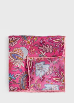 Printed Silk Floral Pocket Square