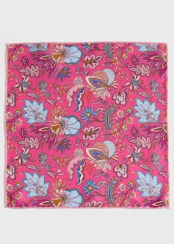 Printed Silk Floral Pocket Square
