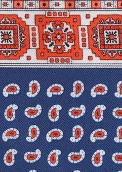 Printed Silk Geometric Pocket Square