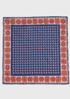 Printed Silk Geometric Pocket Square