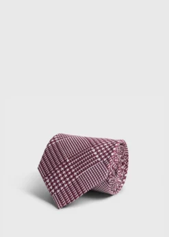 Printed Silk Glenn Plaid Tie