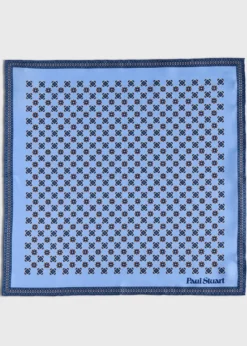 Printed Silk Medallion Pocket Square