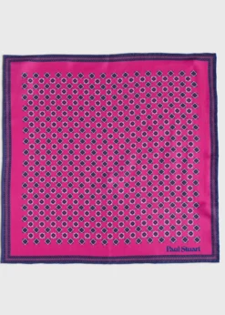 Printed Silk Medallion Pocket Square