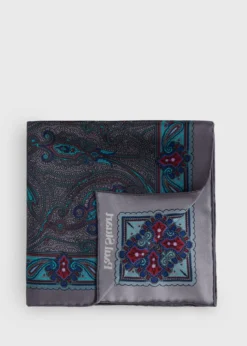 Printed Silk Paisley Pocket Square