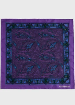 Printed Silk Paisley Pocket Square