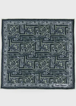 Printed Silk Paisley Pocket Square