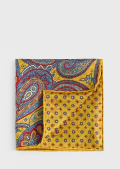 Printed Silk Paisley Pocket Square