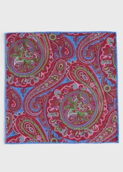 Printed Silk Paisley Pocket Square