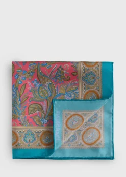 Printed Silk Paisley Pocket Square