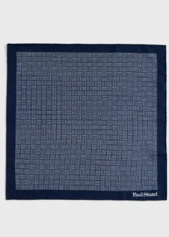 Printed Silk Parquet Pocket Square