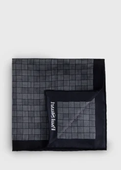 Printed Silk Parquet Pocket Square