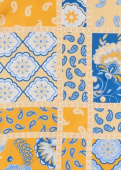 Printed Silk Patchwork Pocket Square