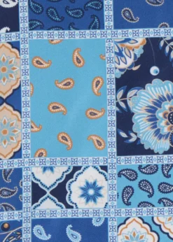 Printed Silk Patchwork Pocket Square