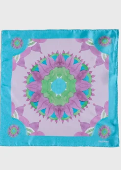 Printed Silk Sunburst Pocket Square
