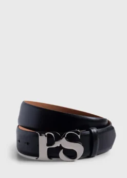 PS Nickel Logo Leather Belt