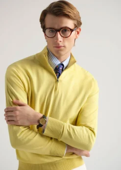 Quarter Zip Cotton Sweater