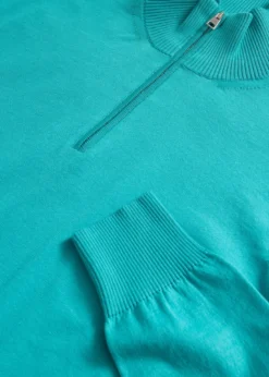 Quarter Zip Cotton Sweater