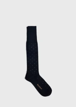 Ribbed Cotton Dot Dress Sock