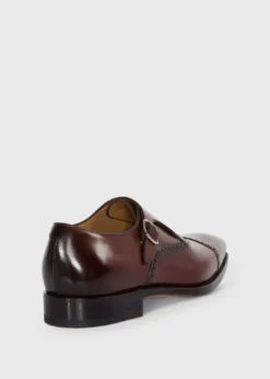 Sean Leather Cap Toe Monk Strap