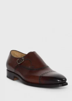 Sean Leather Cap Toe Monk Strap