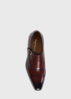 Sean Leather Cap Toe Monk Strap