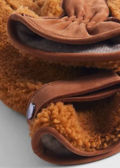 Shearling and Leather Gloves