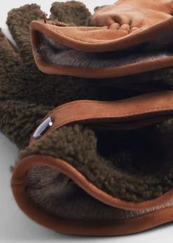 Shearling and Leather Gloves
