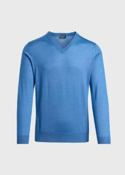 Silk & Cashmere V-Neck Sweater