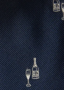 Silk Champagne Print Tie