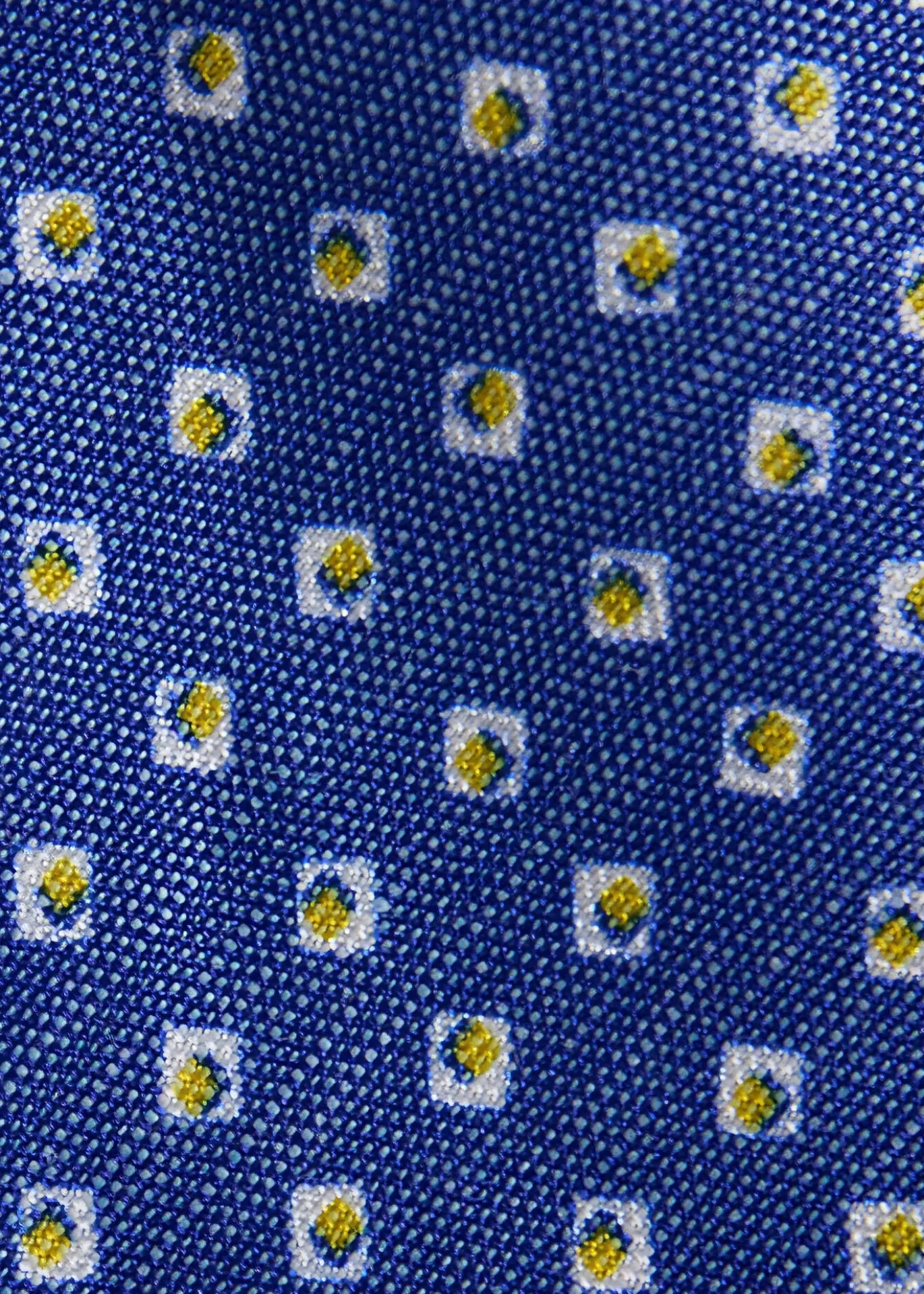 Silk Diamond Medallion Print Tie