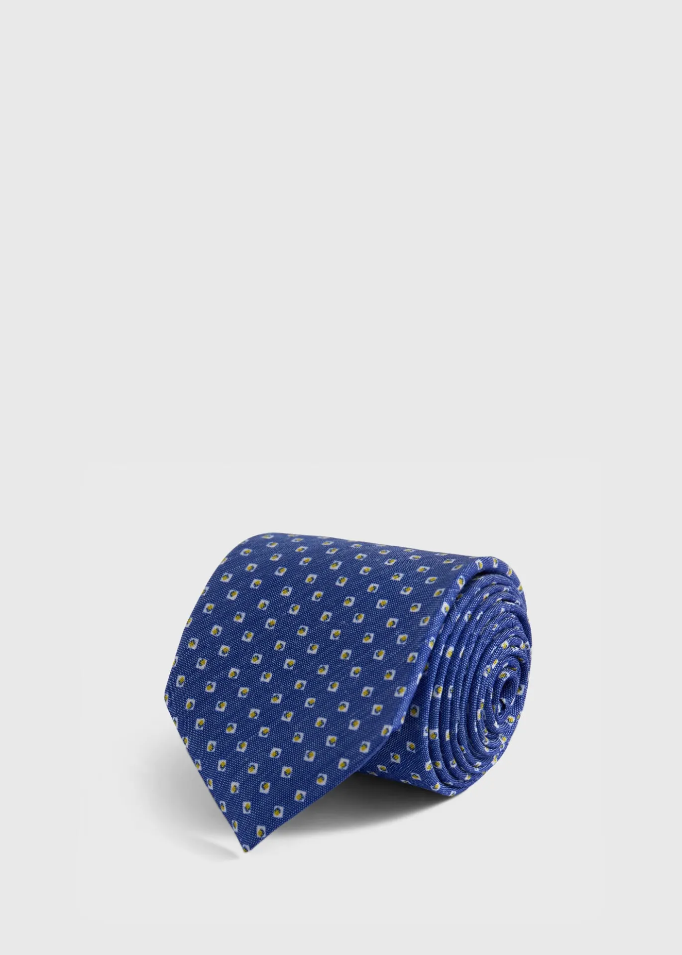 Silk Diamond Medallion Print Tie