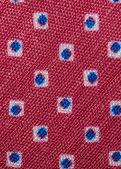 Silk Diamond Medallion Print Tie
