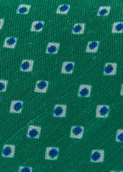 Silk Diamond Medallion Print Tie