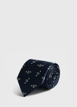 Silk Diamond Print Tie