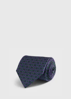 Silk Diamond Trellis Motif Tie