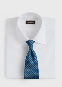 Silk Geometric Clover Tie