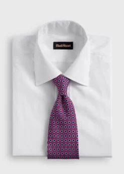 Silk Geometric Floral Medallion Tie