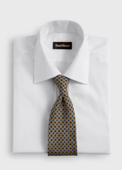 Silk Geometric Floral Medallion Tie