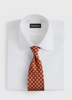 Silk Geometric Floral Tie