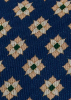 Silk Geometric Floral Tie