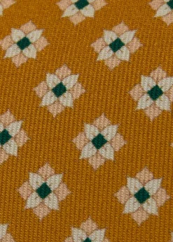 Silk Geometric Floral Tie