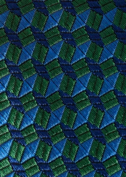 Silk Geometric Interlock Tie