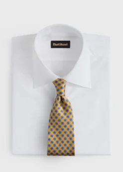 Silk Geometric Rosette Medallion Tie