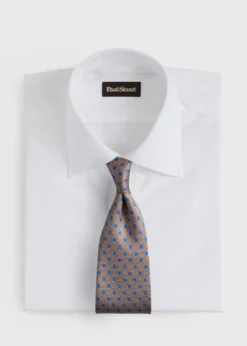 Silk Geometric Rosette Medallion Tie